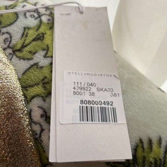 Stella McCartney Lurex Gathered Brynn skirt Gold size 4 - Picture 9 of 10